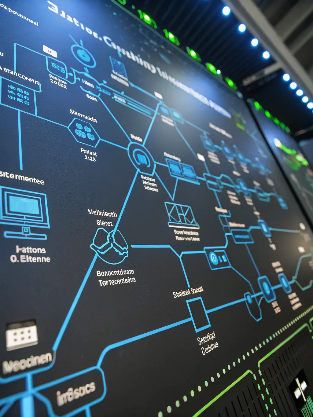 A screenshot of a user interface showing a detailed network topology within the cyber range environment.